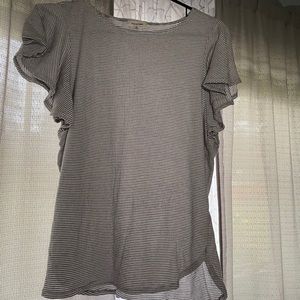 A white and black striped shirt